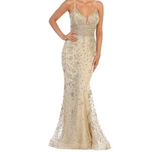 CHAMPAGNE SEQUIN DRESS / May Queen RQ7808